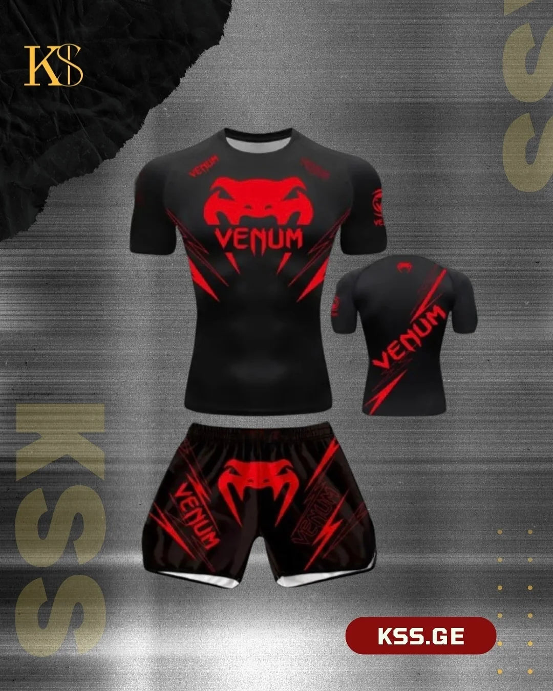 UFC Boxing Muay Thai Short Sleeved Shorts Set MMA Men's and Women's Outdoor Sports Casual Fashion Trend for Adults and Children