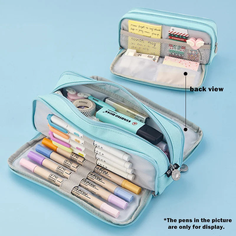 Large Capacity Pencil Case Kawaii Cute Pencil Cases Student Pen Case Big School Supplies Stationery Pencil Bags Box Pencil Pouch
