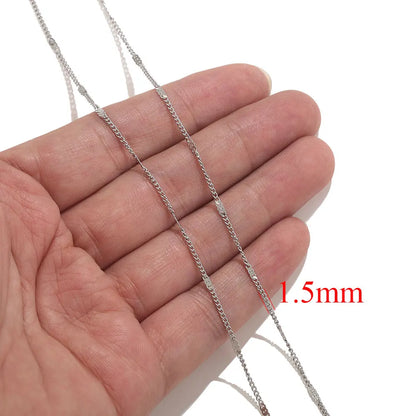 2-meter Lips Beads Chain Stainless Steel Cable Chains for Jewelry Making DIY Necklace Bracelet Accessories Gold Chain Findings