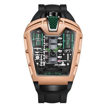 Men's Hollow Watch Ghost Silica Silicone Bracelet Quartz Watch Cool Relogio Men Watch Skeleton Ghost Student Clock