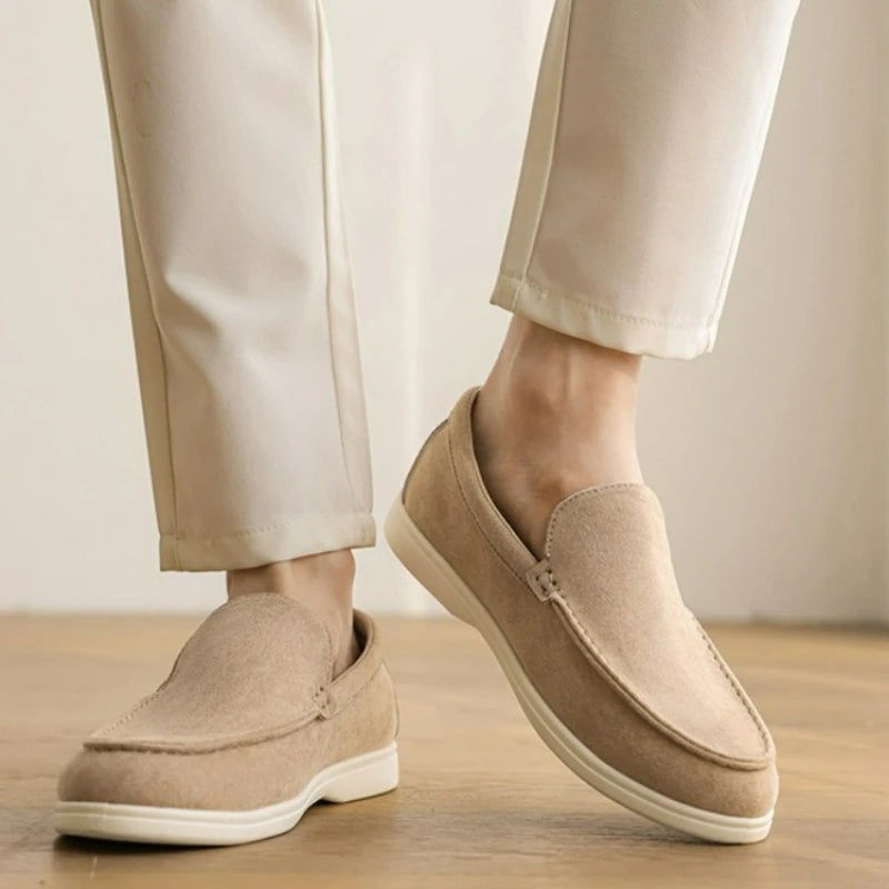 Men's Casual Shoes Suede Leather Loafers Classic British Style Men Shoes Lightweight Soft Moccasins Male Slip on Driving Flats