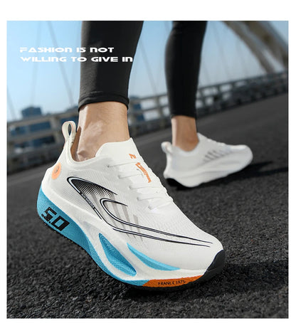 Running Shoes Speciality Carbon Board Marathon Men Sports Breathable Lightweight Women's Comfortable Athletic Nonskid Sneakers﻿
