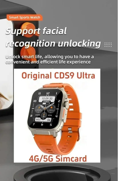 Original 4G Smartwatch CDS9 S9 S10 Ultra Rotary Camera GPS WIFI Heart Rate Tracker 256GB Storage Download Apps Sport Smart Watch