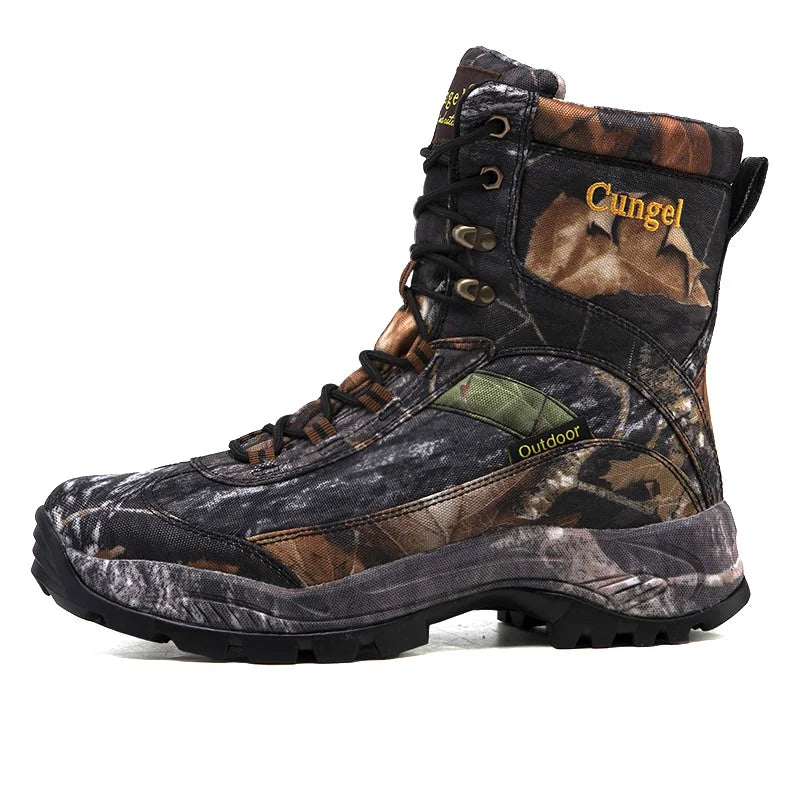 Men's Camouflage Tactical Boots Desert Waterproof Work Safety Shoes Mountaineering Shoes Ankle Boots Men's Outdoor Boots