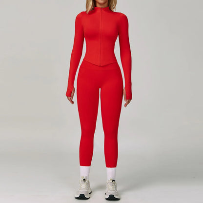 2/3PCS Yoga Suit Sports Set Women Tracksuit Gym Set Seamless Running Workout Set Push Up Long Sleeve Sports Jacket Yoga Clothing