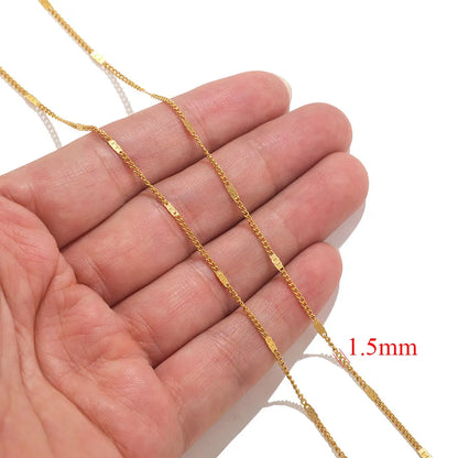 2-meter Lips Beads Chain Stainless Steel Cable Chains for Jewelry Making DIY Necklace Bracelet Accessories Gold Chain Findings