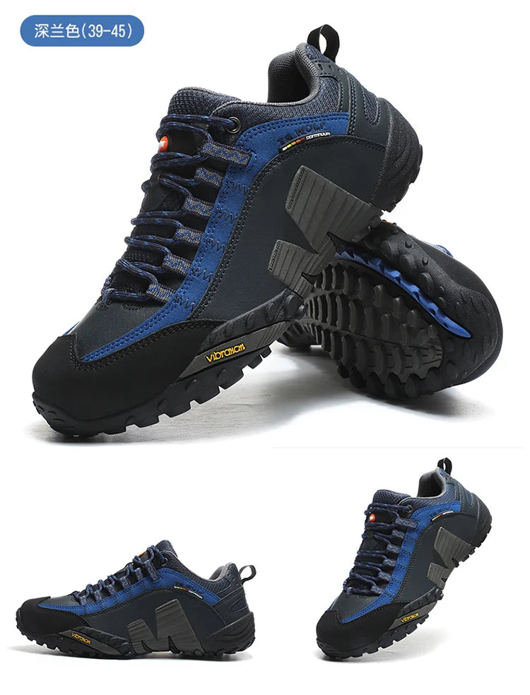 Outdoor couple hiking shoes, men's waterproof hiking shoes, leather tactical shoes, women's non slip outdoor shoes