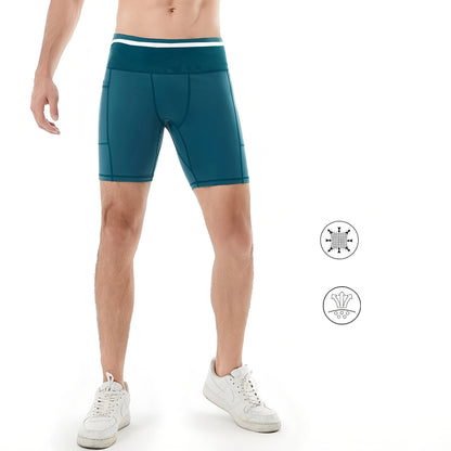 Mul-Pockets Compression Shorts 3.0 Mens Marathon Running Shorts Quick Dry Exercise Training Jogging Cycling Fitness Tight Shorts