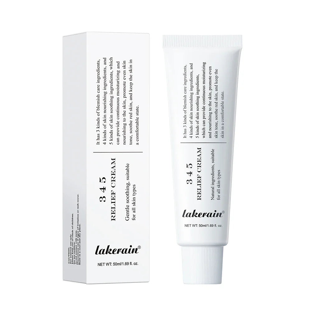 345 Relief Cream Comprehensive solution for skin problems Anti-sugar and antioxidant Brightening skin Improving acne marks Moisturizing