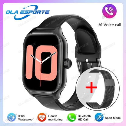 2026 New Smart Watch For Android IOS 2.01Inch Color Screen Bluetooth Call Blood Oxygen/Pressure Monitoring Smart Watch Women Men