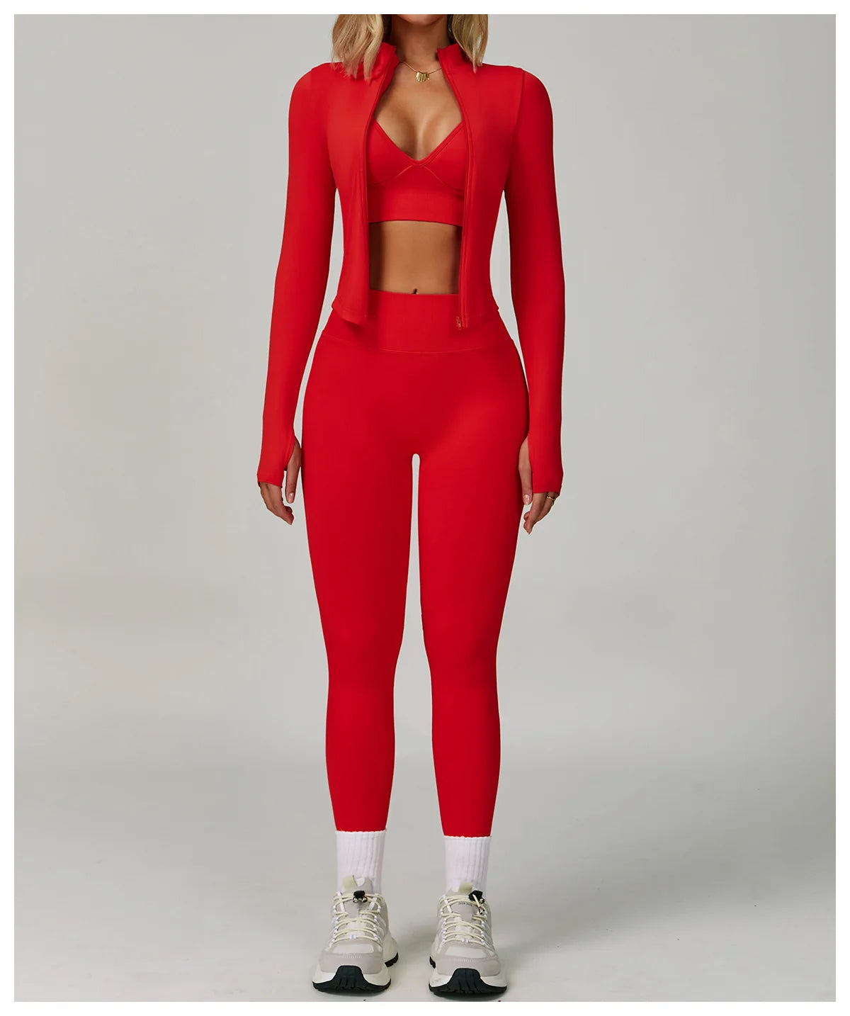 2/3PCS Yoga Suit Sports Set Women Tracksuit Gym Set Seamless Running Workout Set Push Up Long Sleeve Sports Jacket Yoga Clothing