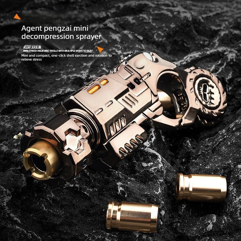 Shell-Ejecting Metal Alloy Toy Gun Realistic Fun Shooting Stress Relief Sensory Toy Pistol EDC Office Desk Gadget Gift for Boys