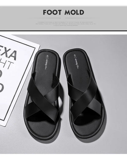 New Slippers Men's Summer Casual Shoes for Men Outdoor Comfortable Soft Sole Slides Beach Sandals Size 39-46 Dropshipping