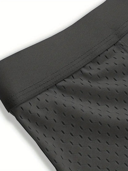 8pcs/set Men's Underwear Ice Silk Mesh Men Panties Breathable Traceless Fashion Panties Male Solid Color Boxer Shorts