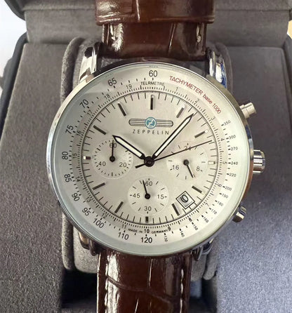 2026 new Zeppelin men's watch retro small three needle chronograph hands luxury gift 8886M series watch