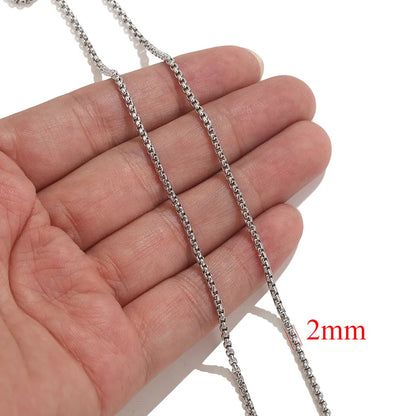 2-meter Lips Beads Chain Stainless Steel Cable Chains for Jewelry Making DIY Necklace Bracelet Accessories Gold Chain Findings