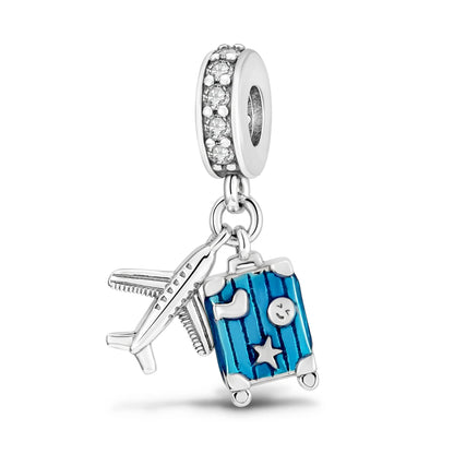 Silver Plated Travel Sunflower Lucky Charms Fit Original Pandora Bracelet Dangle Pendant DIY