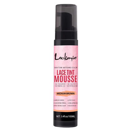 LOCKMIO Natural Lace Tint Spray Dyed Foam Mousse for Women 100ML Wigs Mesh Skin-fitting Invisible Colorant Cosplay Wig Dye Mist