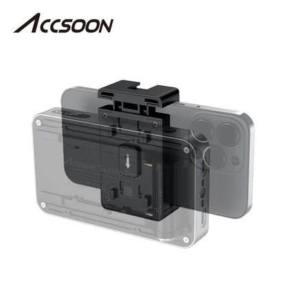 Accessor mounts for Seemo, Seemo Pro, and Seemo 4K mobile phones, featuring a cold shoe interface and screw port.