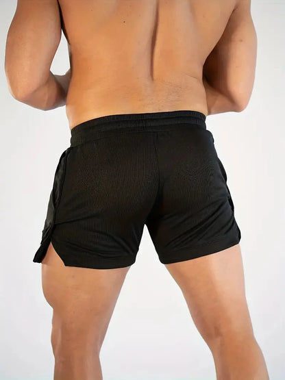 Mens Gym Training Shorts Men Sports Casual Clothing Fitness Workout Running Grid quick-drying compression Shorts Athletics