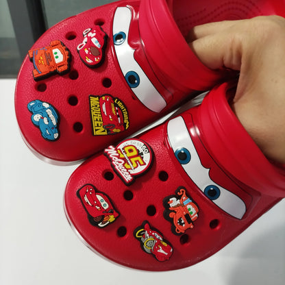 Mcqueens Pixar Cars Cartoon Kawaii Waterproof Breathable Eva Slippers For Adults Solid Outdoor Sandals With Holes Casual Shoes