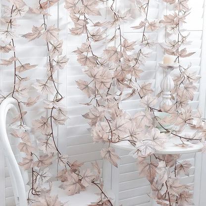 1pc simulation maple leaf vine, artificial leaves, autumn, Christmas, Halloween, harvest festival, Thanksgiving decoration