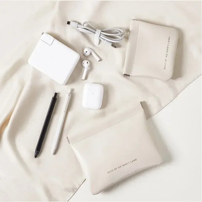 New Simple Mini PU Leather Lipstick Makeup Storage Bag Women Square Small Cosmetic Pouch Portable Make Up Key Organizer Bags