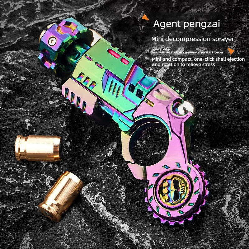 Shell-Ejecting Metal Alloy Toy Gun Realistic Fun Shooting Stress Relief Sensory Toy Pistol EDC Office Desk Gadget Gift for Boys