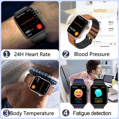 2025 New For XIAOM1 ECG+PPG Blood Fat Uric Acid Health Smartwatch Men Women Heart Rate Blood Pressure Bluetooth Call Smart Watch
