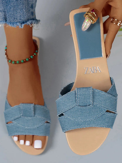 Designer New Sandals Low Heel Comfortable Slippers Sexy Peep Toe Shoes Luxurious Outdoor Beach Women's Breathability Shoes