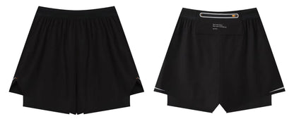 Men Running Shorts Gym Marathon Track Sports Shorts 2 In 1 Quick Dry Workout Training Gym Fitness Short Pants Summer Men Shorts