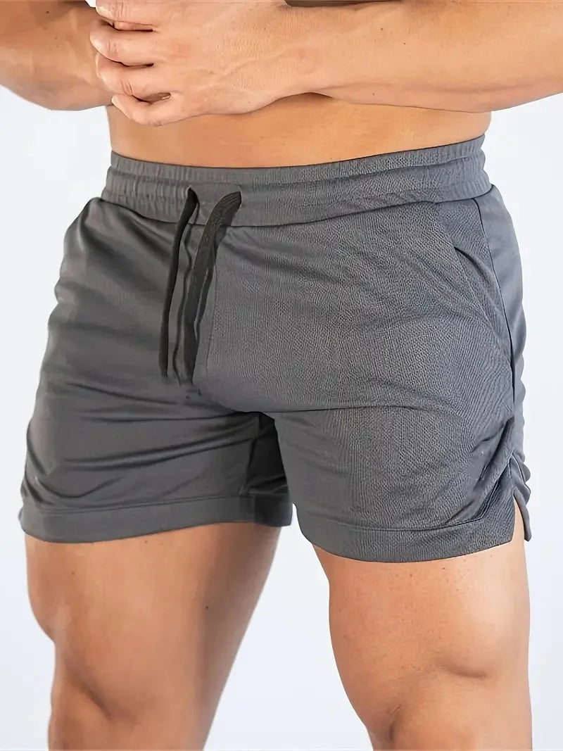 Mens Gym Training Shorts Men Sports Casual Clothing Fitness Workout Running Grid quick-drying compression Shorts Athletics