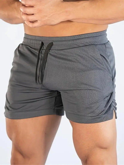 Mens Gym Training Shorts Men Sports Casual Clothing Fitness Workout Running Grid quick-drying compression Shorts Athletics