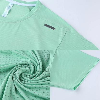 Quick Dry T-Shirt Men Running Fitness Sports Top Gym Training Shirt Breathable Jogging Casual Sportswear