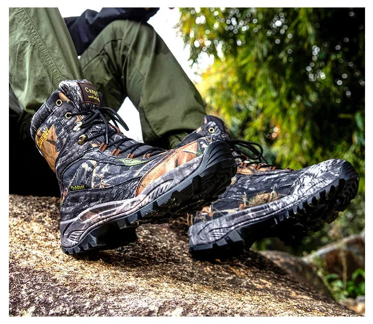 Men's Camouflage Tactical Boots Desert Waterproof Work Safety Shoes Mountaineering Shoes Ankle Boots Men's Outdoor Boots