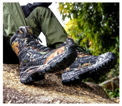 Men's Camouflage Tactical Boots Desert Waterproof Work Safety Shoes Mountaineering Shoes Ankle Boots Men's Outdoor Boots