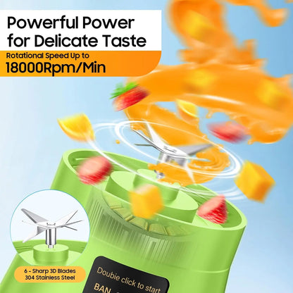 380ml Electric Juicer Portable Smoothie Blender USB Rechargeable Food Processor Fruit Mixer Machine Kitchen Mini Juicer Blender