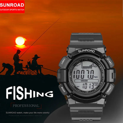 SUNROAD New 715A Sports Watch Altimeter Men's Digital Watches For Men Fishing Clock 3ATM Waterproof Present Reloj Hombre