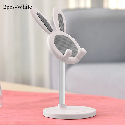 The cute bunny cell phone holder can lift and adjust the accessories of the desk phone holder/phone grip.