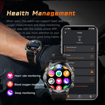 2025 Outdoor New 1000mAh Battery T-Rex 3 Military Grade Smart Watch Men IP69K Waterproof GPS HD Bluetooth Call 100+Sports Watch