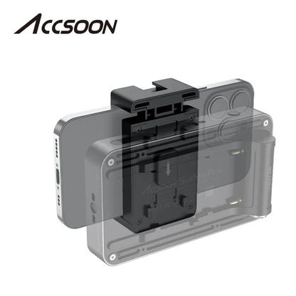 Accessor mounts for Seemo, Seemo Pro, and Seemo 4K mobile phones, featuring a cold shoe interface and screw port.