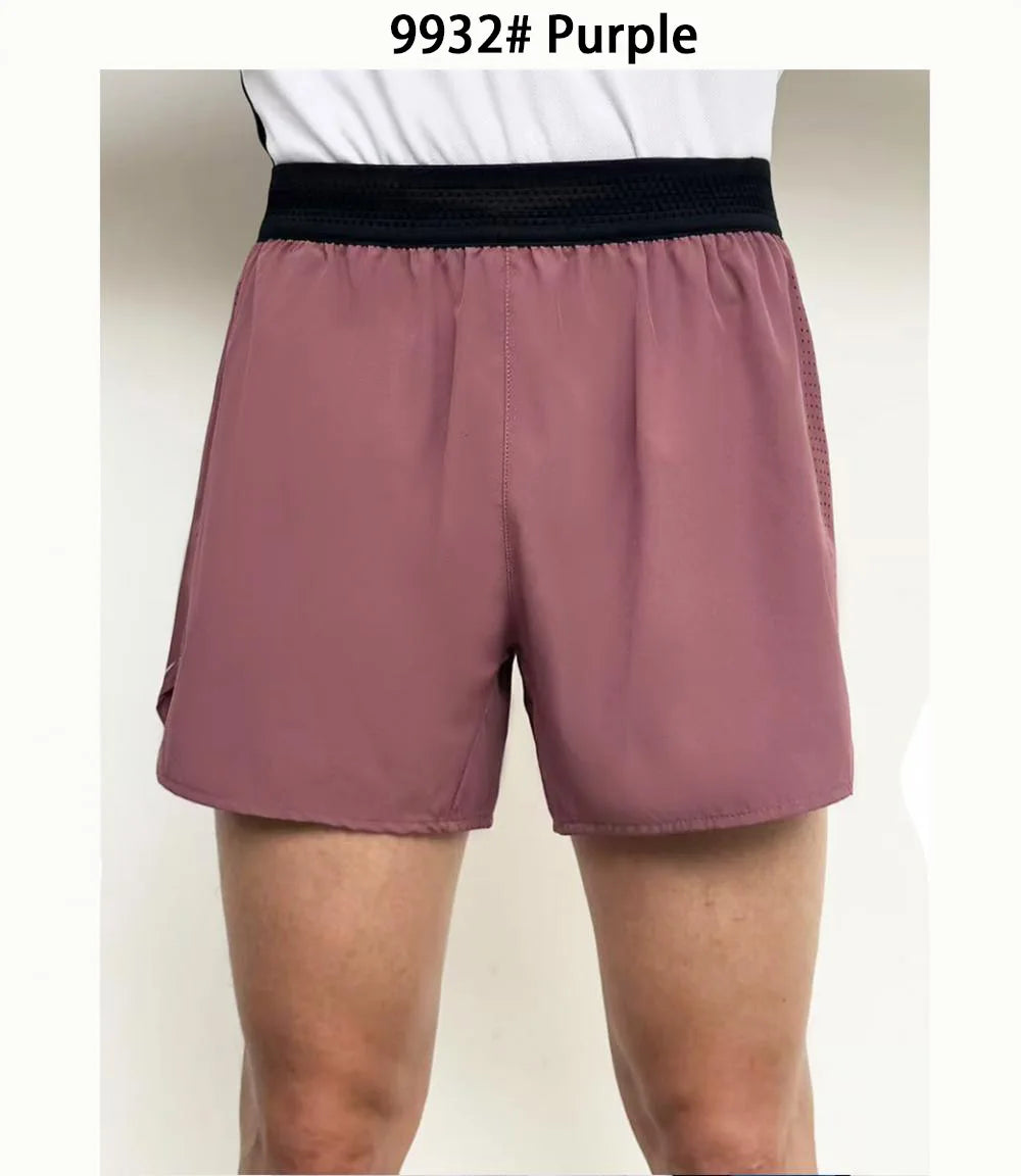 Men Running Shorts Gym Marathon Track Sports Shorts 2 In 1 Quick Dry Workout Training Gym Fitness Short Pants Summer Men Shorts