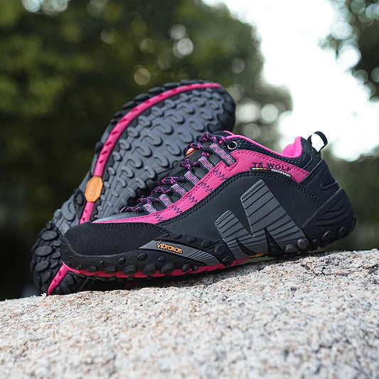 Outdoor couple hiking shoes, men's waterproof hiking shoes, leather tactical shoes, women's non slip outdoor shoes