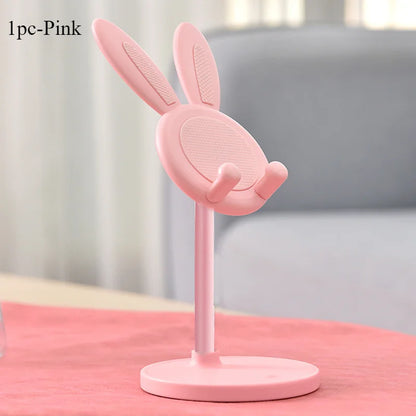 The cute bunny cell phone holder can lift and adjust the accessories of the desk phone holder/phone grip.