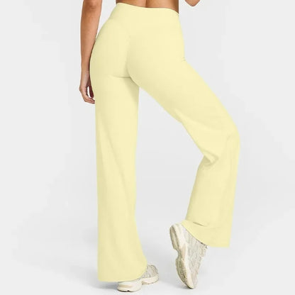 STOUREG Sport Trousers Straight-Leg Pants Ultra Soft Butter Fabric Women's Mid-Waist Yoga Pants GYM Naked Feel Pilates Running