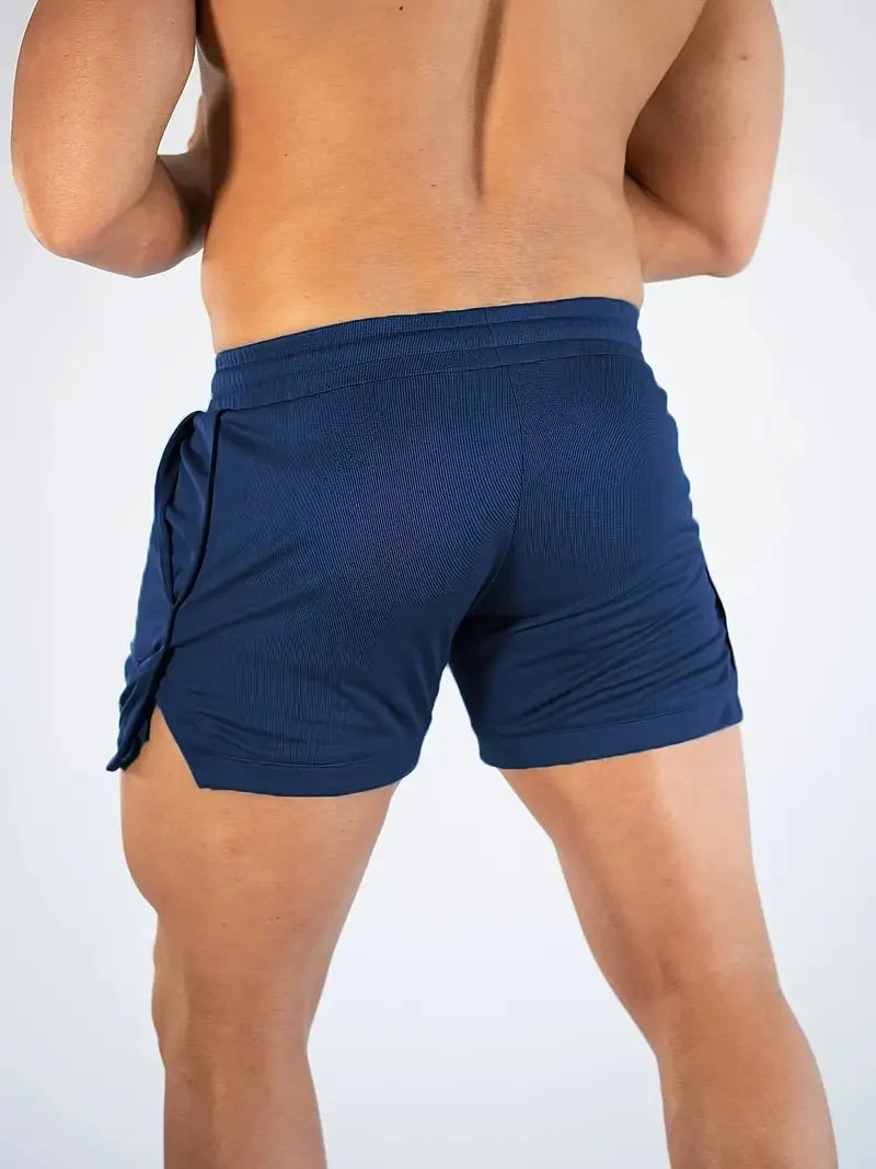 Mens Gym Training Shorts Men Sports Casual Clothing Fitness Workout Running Grid quick-drying compression Shorts Athletics