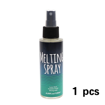 120Ml Lace Melting Spray Seamless Finish Glue Spray Wig Melting Spray &amp; Hair Adhesive For Lace Wigs Strong Invisible Lace Glue