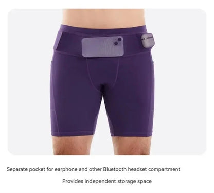 Mul-Pockets Compression Shorts 3.0 Mens Marathon Running Shorts Quick Dry Exercise Training Jogging Cycling Fitness Tight Shorts