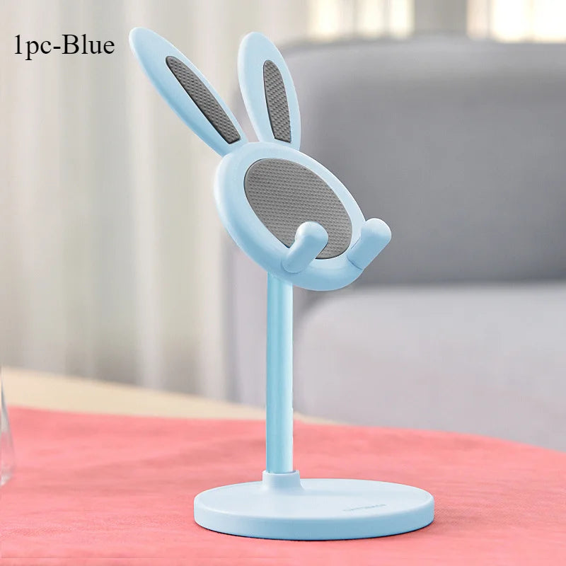 The cute bunny cell phone holder can lift and adjust the accessories of the desk phone holder/phone grip.