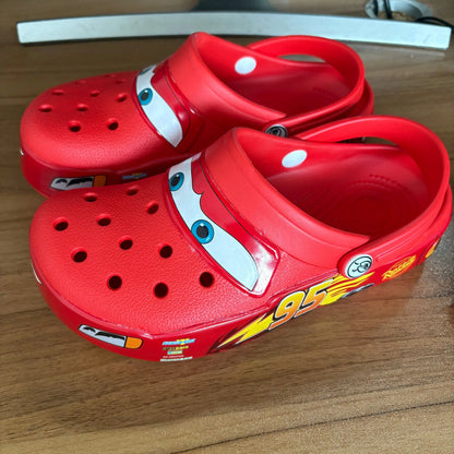 Mcqueens Pixar Cars Cartoon Kawaii Waterproof Breathable Eva Slippers For Adults Solid Outdoor Sandals With Holes Casual Shoes
